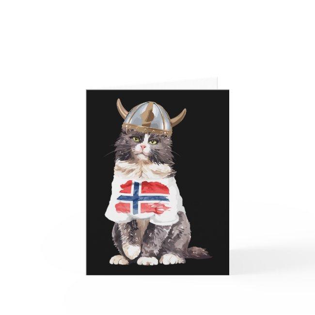 Norwegian Forest Cat Norway Flag Invitations