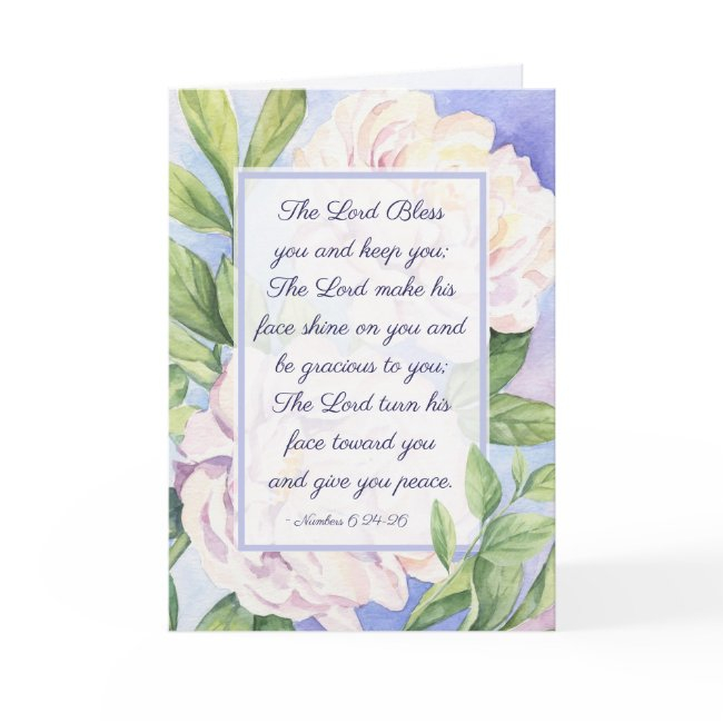 Numbers 6 24-26 The Lord Bless You Flowers Invitations