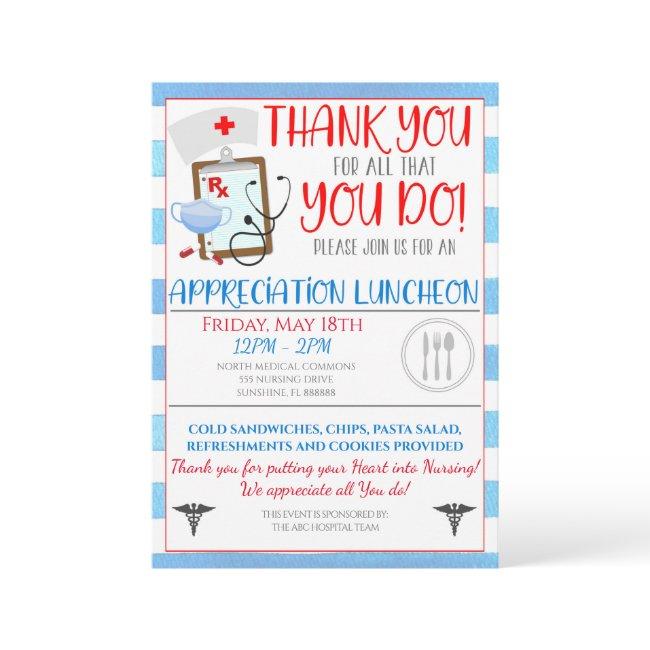 Nurse Appreciation Luncheon Invitation