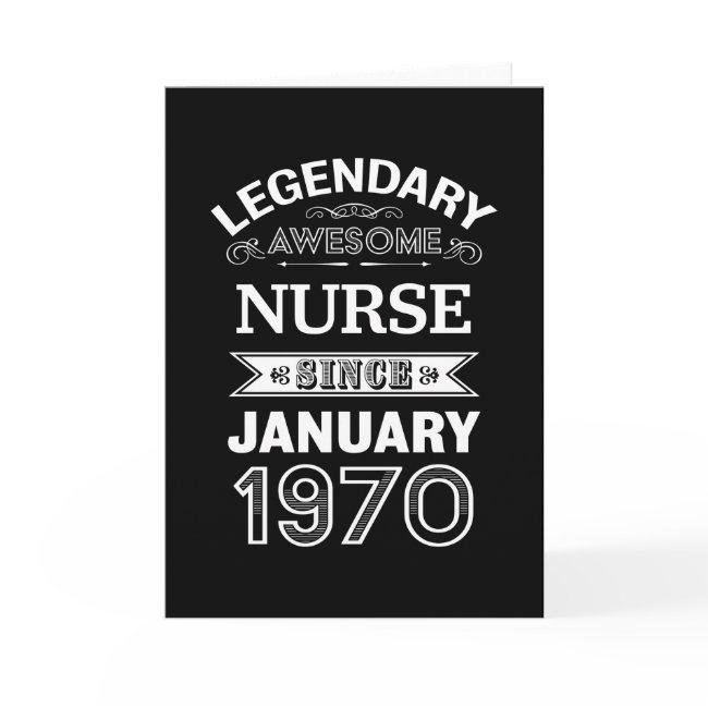 Nurse January 1970 50th Birthday Gift Invitations