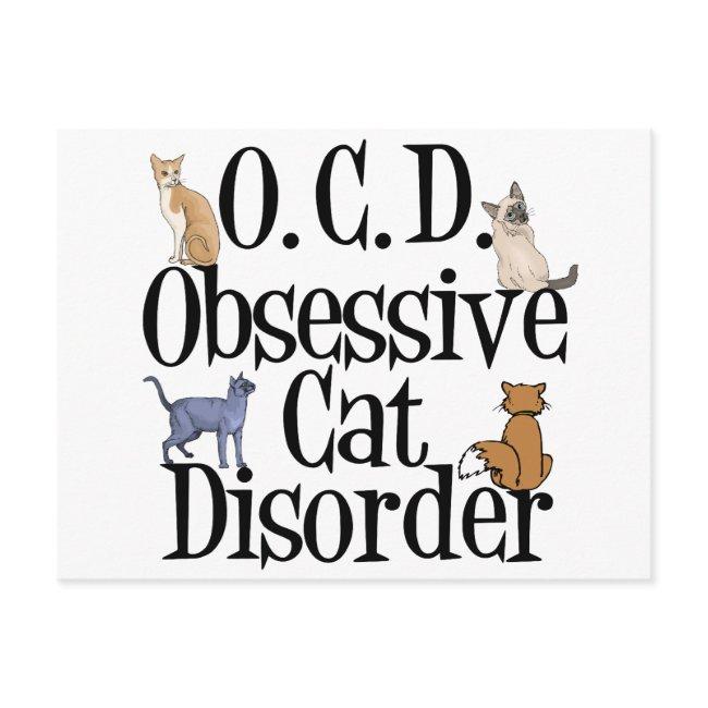 Obsessive Cat Disorder Postinvitations
