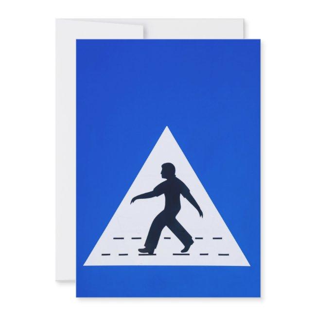 Omani Pedestrian Crossing Sign - Muscat, Oman Invitation