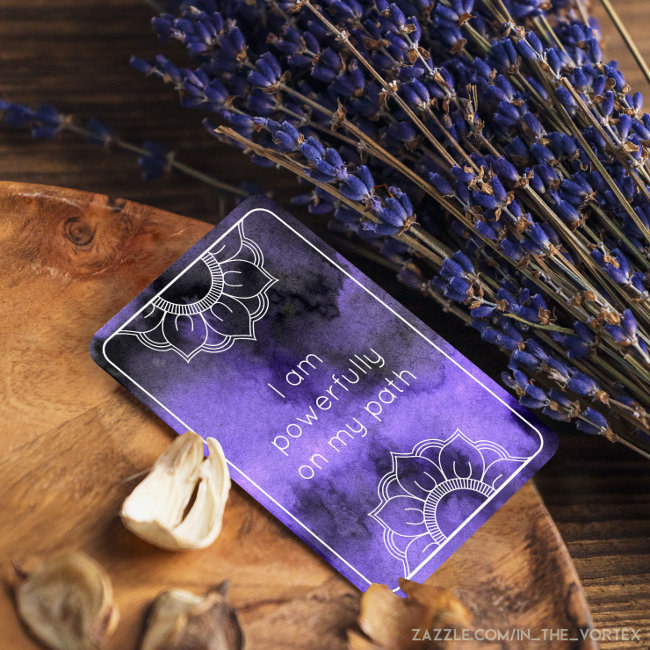 On My Path Purple Watercolor Affirmation Invitations