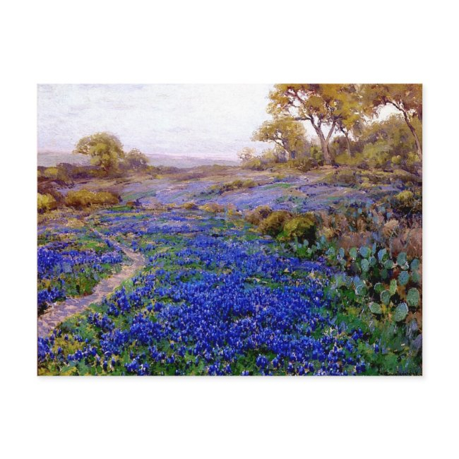 Onderdonk - Bluebonnets At Twilight, North Of San Postinvitations