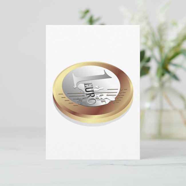 One Euro Coin Invitations