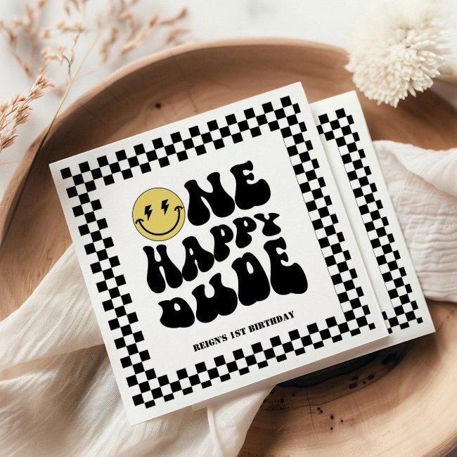 One Happy Dude | Boys Rad Kids 1st Birthday Napkins