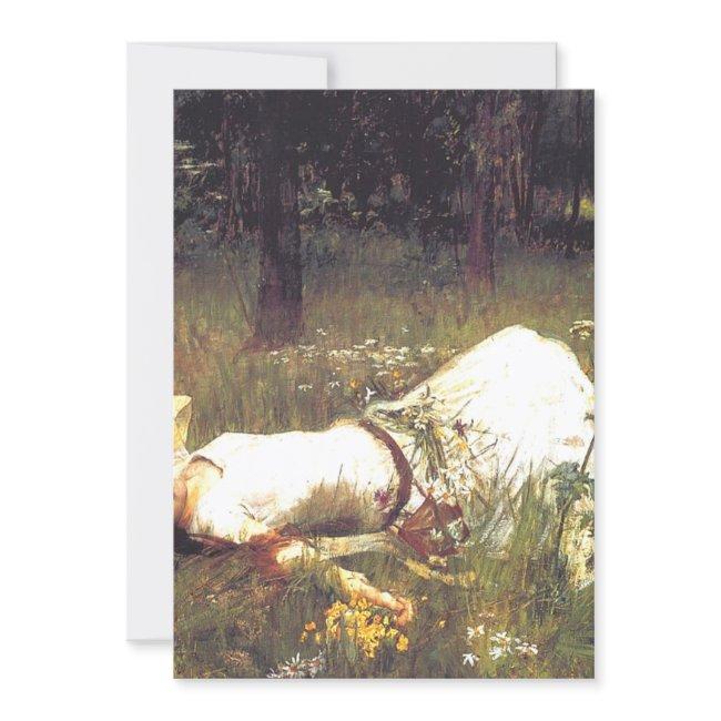 Ophelia 1889 By John William Waterhouse Invitation
