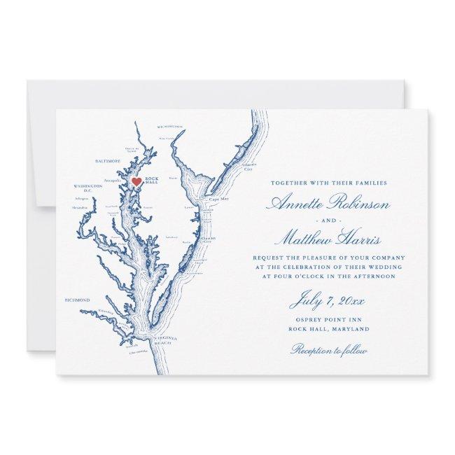 Osprey Point Rock Hall Md Map Elegant Wedding Invitation