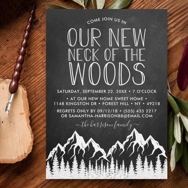 Our New Neck Of The Woods | Housewarming Party Invitation