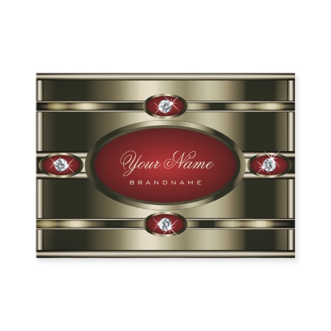 Outstanding Chrome Effect With Dark Red Gradient Business Invitations