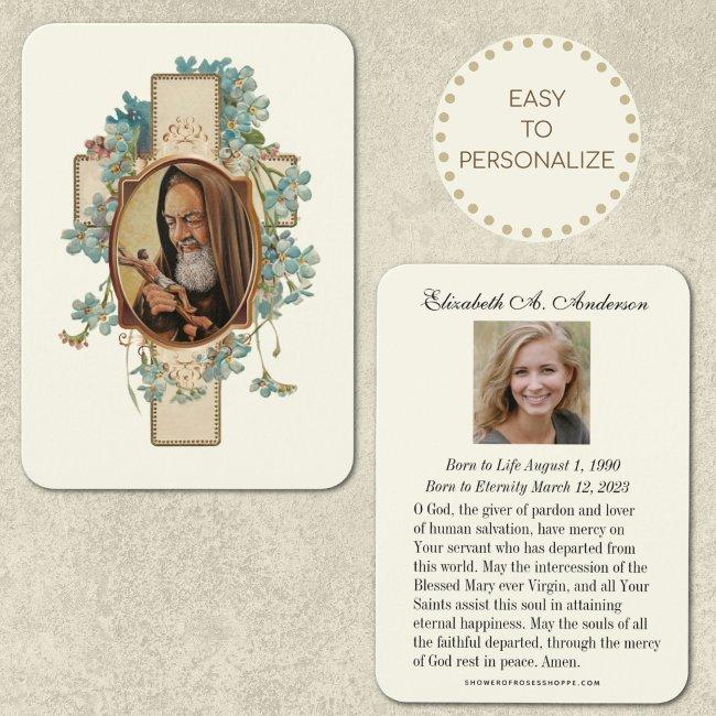 Padre Pio Catholic Funeral Prayer Invitations
