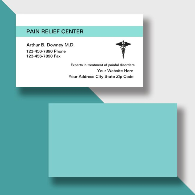 Pain Relief Medical Business Invitations