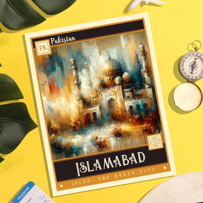 Pakistan, Islamabad | Vintage Painting Postinvitations