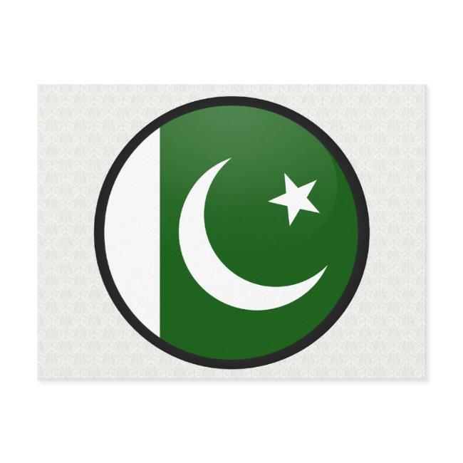 Pakistan Quality Flag Circle Postinvitations