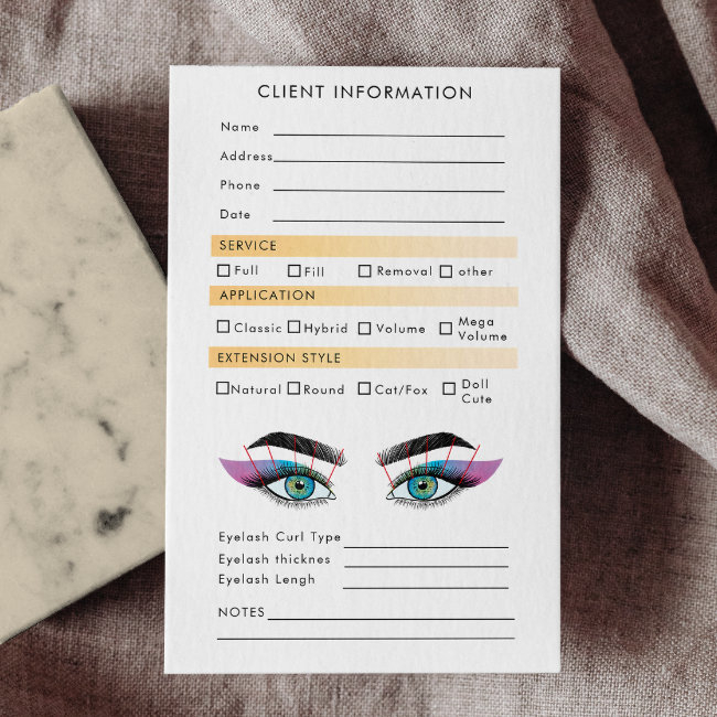 Pastel Holographic Eyelash Extensions Map Business Invitations
