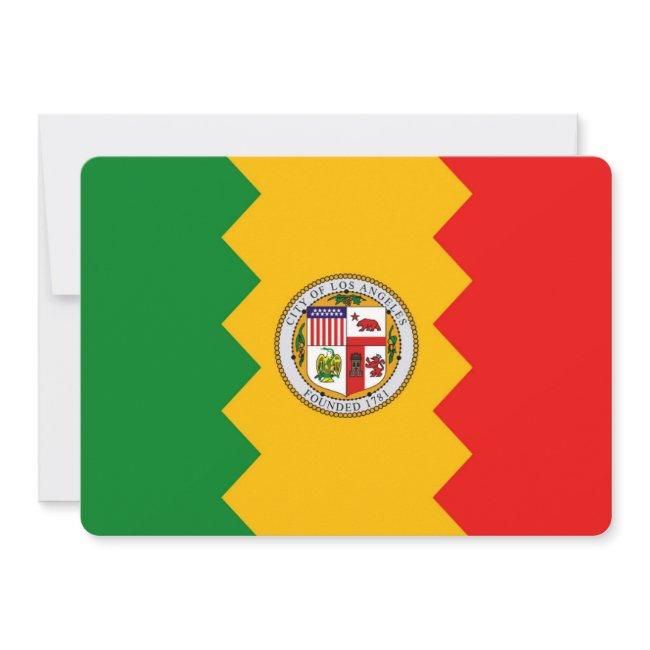 Patriotic Invitations With Flag Of Los Angeles