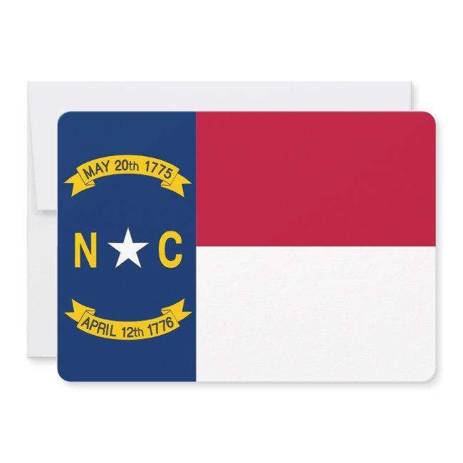Patriotic Invitations With Flag Of North Carolina