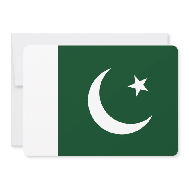Patriotic Invitations With Pakistan Flag