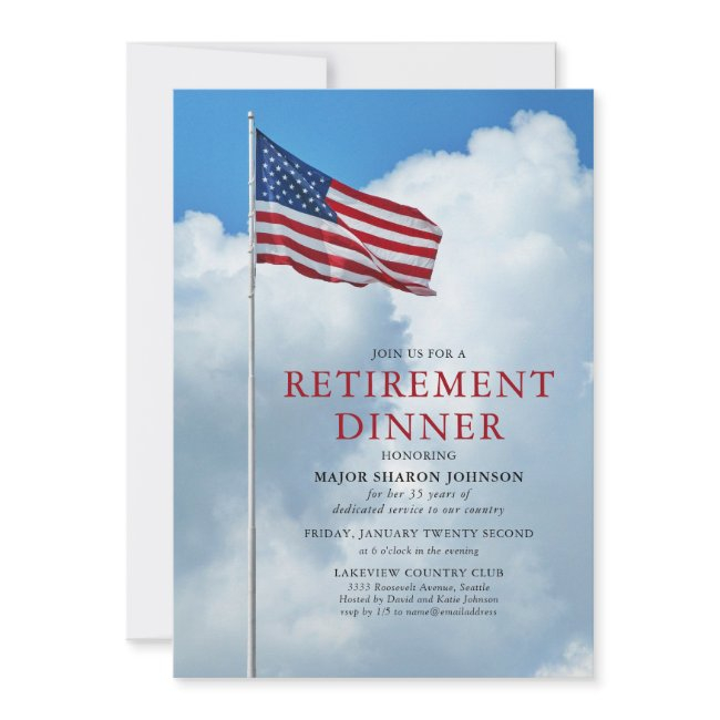 Patriotic Military Flag Retirement Invitation