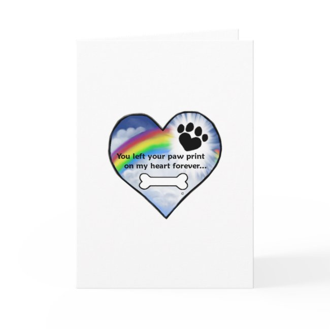 Paw Print Sympathy Poem Invitations