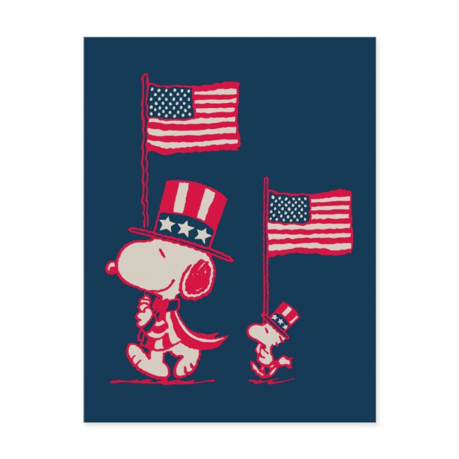 Peanuts | American Summer Old Glory Postinvitations