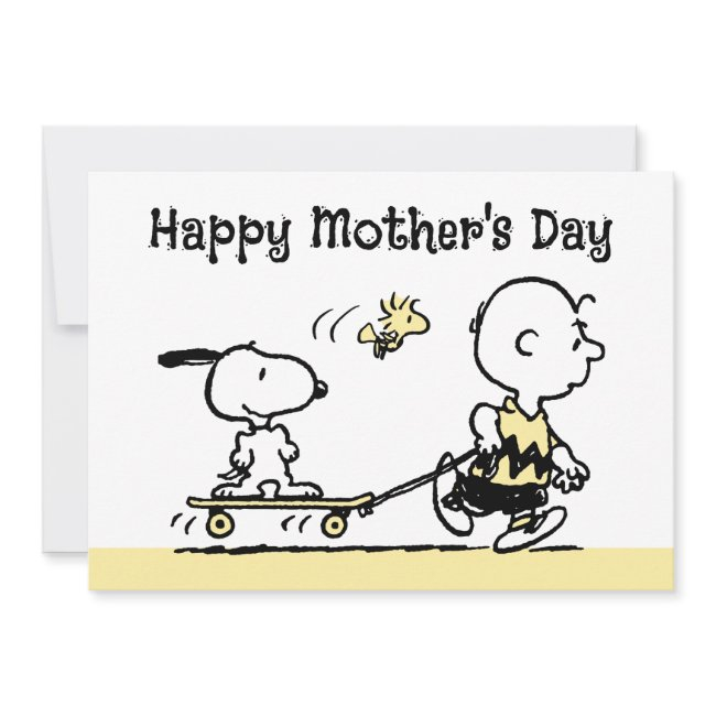 Peanuts | Happy Mother's Day Skateboard Holiday Invitations