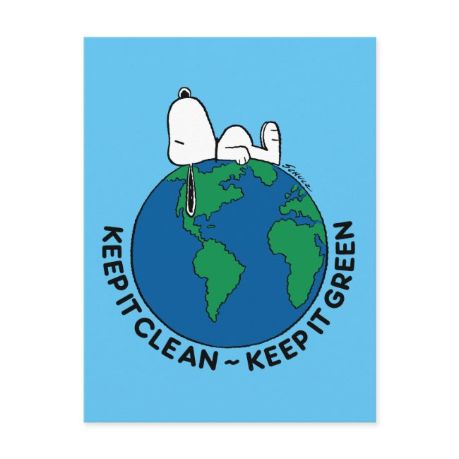 Peanuts | Keep It Clean Keep It Green Postinvitations