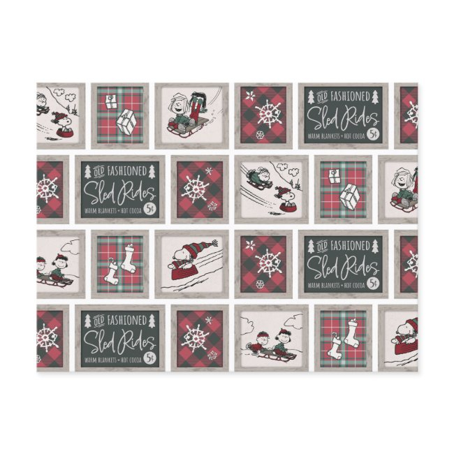 Peanuts | Old Fashioned Sleigh Rides Pattern Postinvitations