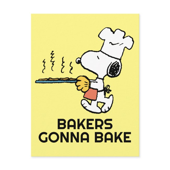 Peanuts | Snoopy Baking Cookies Postinvitations