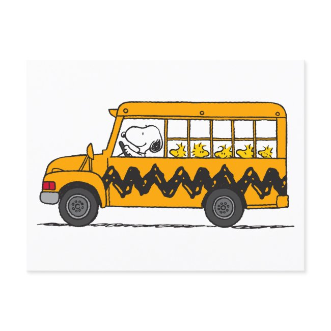 Peanuts | Snoopy Bus Driver Postinvitations