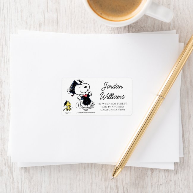 Peanuts | Snoopy & Woodstock Graduation Label