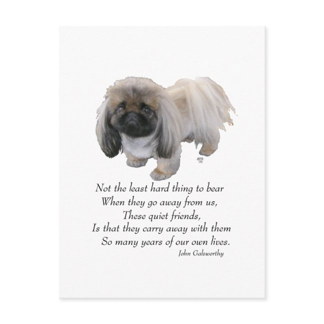 Pekingese Dog Rainbow Bridge Postinvitations