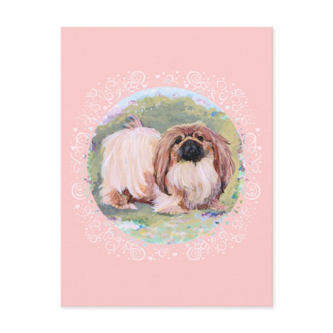 Pekingese Pretty In Pink Postinvitations