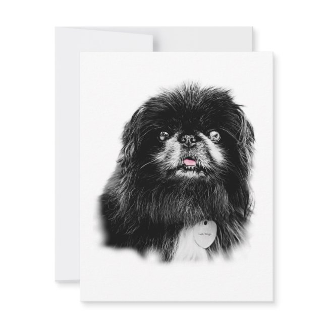 Pekingese Stationery - Blank Invitations "mork"
