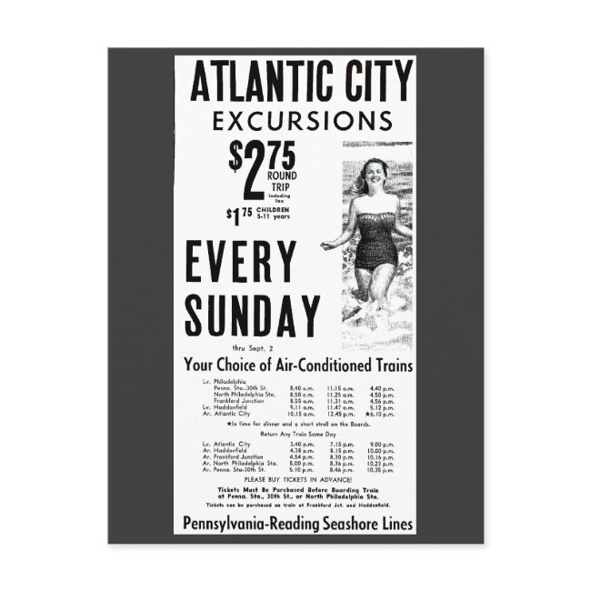 Pennsylvania Reading Seashore Lines 1962 Postinvitations