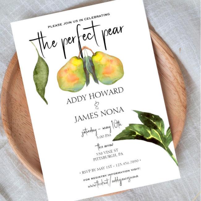 Perfect Pear - Couples Shower Invitation