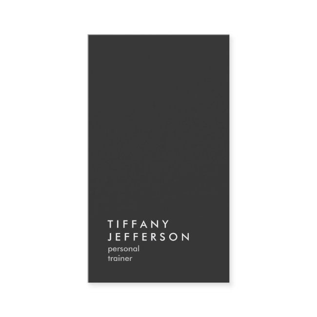 Personal Trainer Fitness Sport Coach Vertical Grey Business Invitations