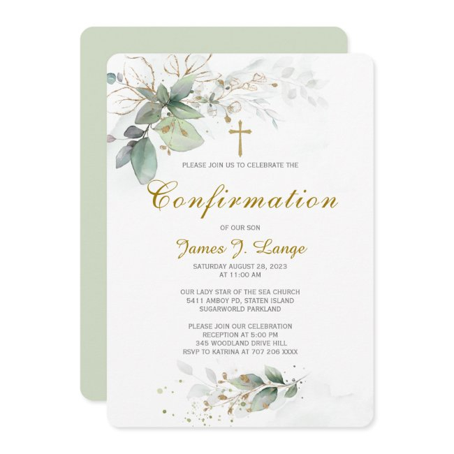 Personalized Catholic Confirmation Invitation