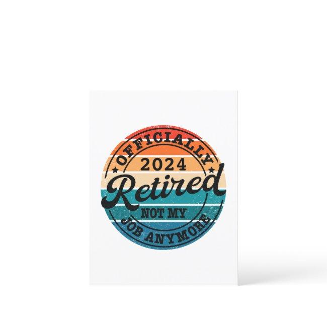 Personalized Retirement Officially Retired Vintage Postinvitations