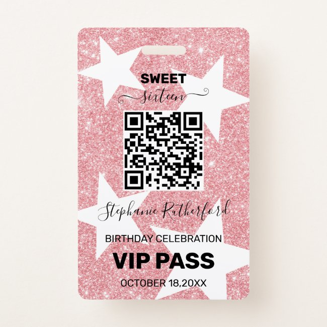 Personalized Vip Pass Party Badge