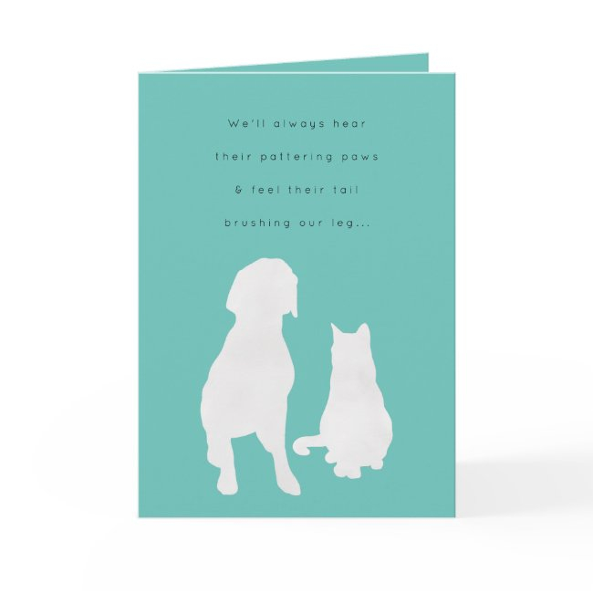 Pet Loss Pattering Paws Sympathy Invitations
