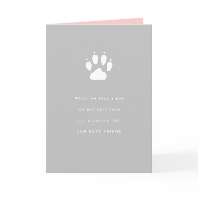 Pet Loss Sidekick Sympathy Invitations