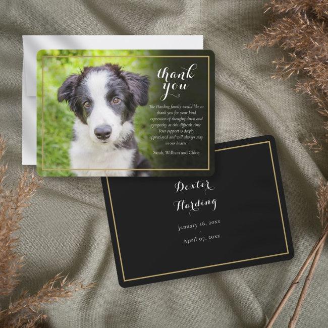 Pet Loss Sympathy Photo Script Thank You Invitations