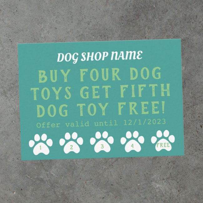 Pet Shop Dog Toy Loyalty Invitations
