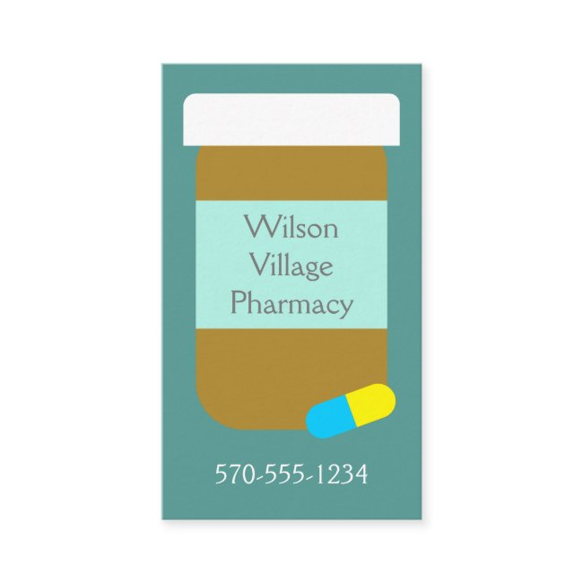 Pharmacy Store Hours Prescription Pill Bottle Business Invitations