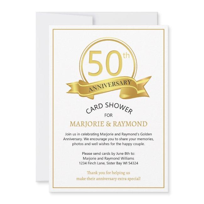 Photo 50th Anniversary Invitations Shower Invitation