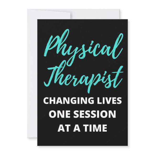 Physical Therapist Changing Lives One Session Thank You Invitations