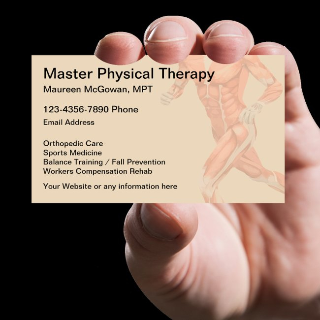 Physical Therapist Therapy Clinic Business Invitations