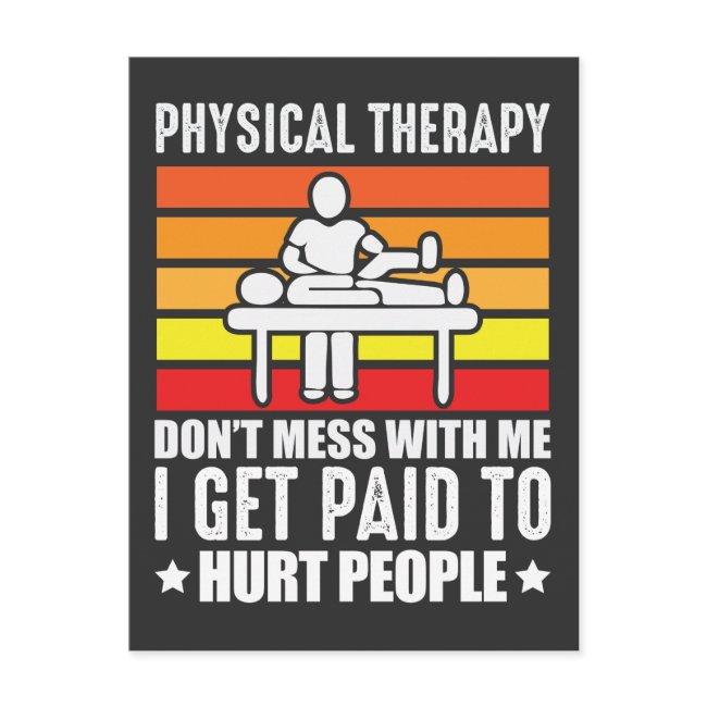 Physical Therapy Pt Physio Massage Assistant Postinvitations
