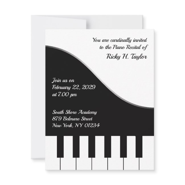 Piano Concert Invitation